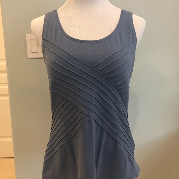 NIC+ZOE Tops - Nic + Zoe Blue Sleeveless Striped Blouse